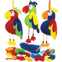 Parrot Sewing Decoration Kits (Pack of 3) Sewing & Weaving Craft Kits