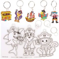 Pirate Super Shrink Keyrings (Pack of 8) Small Toys
