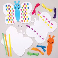 Click to view product details and reviews for Rainbow Butterfly Weaving Kits Pack Of 6 Sewing Weaving Craft Kits 6 Ribbon Colours Green Yellow Blue Pink Purple Orange.