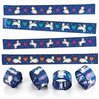 Rainbow Unicorn Snap-on Bracelets (Pack of 8) Jewellery