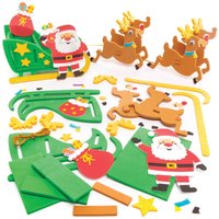 Foam Reindeer & Sleigh Kits (Pack of 2) Christmas Crafts