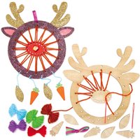 Reindeer Wooden Dreamcatcher Kits (Pack of 4) Christmas Crafts