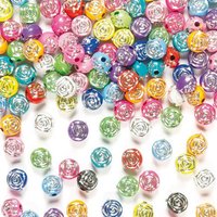 Click to view product details and reviews for Rose Sparkle Beads Pack Of 400 Craft Embellishments Sparkly Beads In Assorted Colours.