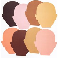 Skin Tone Face Cut-Outs (Pack of 56) Craft Blanks & Bases 8 assorted skin tone colours
