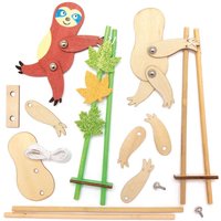 Sloth Wooden Flipping Acrobat Kits (Pack of 3) Craft Kits For Kids