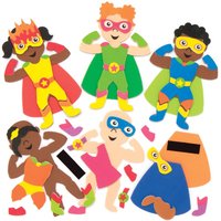 Star Superhero Mix & Match Magnet Kits (Pack of 8) Art Craft Kits