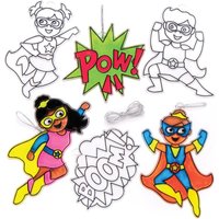Star Superhero Suncatchers (Pack of 8) Decoration Craft Kits