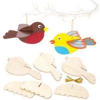 Wooden 3D Birds (Pack of 6) Art Craft Kits