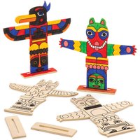 Wooden Totem Poles (Pack of 4) Art Craft Kits