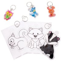 Woodland Animal Super Shrink Keyrings (Pack of 8) Small Toys