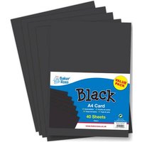 Bastelpappe in Schwarz, DIN A4 (pro Set 40) Bastelbedarf Pappe & Papier