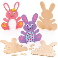 Hasen aus Holz zum Aufstellen (pro Set 6) Basteln mit Holz
