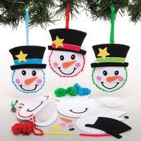 Anhänger-Nähsets Schneemann (pro Set 3) Bastelaktivitäten zu Weihnachten