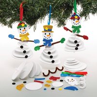 Bastelsets für Anhänger aus Moosgummi Schneemann (pro Set 6) Bastelaktivitäten zu Weihnachten