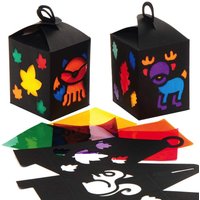 Bastelset für Glas Laternen Herbst (pro Set 4) Bastelsets