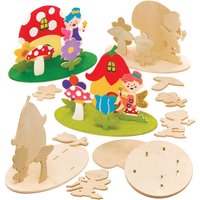 3D-Bastelsets Fee aus Holz (pro Set 4) Basteln mit Holz