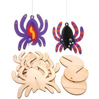 3D Deko-Anhänger Spinne (pro Set 6) Halloween-Basteleien