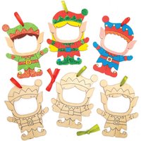 Fotorahmen-Dekorationen Weihnachtselfen (pro Set 10) Bastelaktivitäten zu Weihnachten