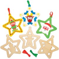 Stern Holzkugeln (pro Set 10) Bastelaktivitäten zu Weihnachten