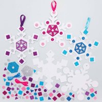Mix & Match-Bastelset für Deko-Anhänger Schneeflocke (pro Set 8) Bastelaktivitäten zu Weihnachten