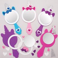 Spiegel-Bastelsets Einhorn (pro Set 4) Bastelsets