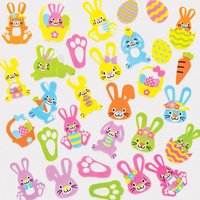 Moosgummi-Aufkleber Hasen (pro Set 120) Bastelbedarf zu Ostern