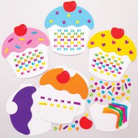 Bastelsets Cupcake zum Weben (pro Set 6) Flecht und Weben Bastelsets – günstig kaufen