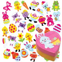 Stickers mit Ostermotiven aus Moosgummi (pro Set 120) Bastelbedarf zu Ostern