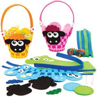 Flechten- Bastelsets Flauschige Schäfchen (pro Set 4) Flecht und Weben Bastelsets