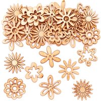 Kleine Blumen-Holzformen (pro Set 45) Bastelblanks & Basen