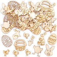 Mini Osterformen aus Holz (pro Set 45) Bastelbedarf zu Ostern – günstig kaufen