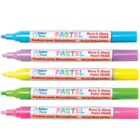 Pastell Deko & Glasmalstifte (Pro Set 5) Farben
