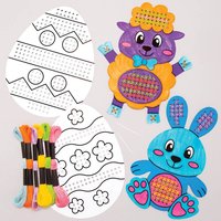 Kreuzstich-Bastelsets Ostern zum Ausmalen (pro Set 5) Bastelaktivitäten zu Ostern