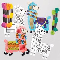 Kreuzstich-Bastelsets Lama zum Ausmalen (pro Set 5) Flecht und Weben Bastelsets – günstig kaufen