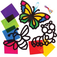 Bastelsets für Deko-Anhänger Käfer mit Buntglas-Effekt (pro Set 6) Bastelsets
