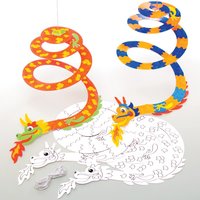 Spiralmobiles Drache (pro Set 10) Chinesisches Neujahr