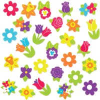 Moosgummi-Aufkleber Frühlings-Blumen (120 Stück ) Bastelbedarf Verzierung & Dekorationen