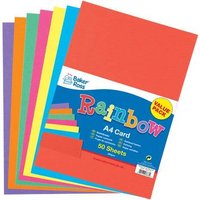 A4 Pappe in Regenbogenfarben (pro Set 50) Bastelbedarf Pappe & Papier