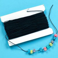 Schwarzes Gummiband (30m Spule) Schmuck Basteln
