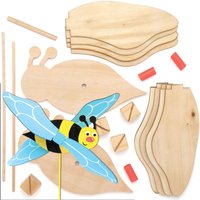 Bienen Windrädchen-Bastelsets (pro Set 2) Basteln mit Holz