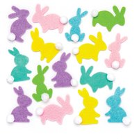 Filzaufkleber Hasen (pro Set 60) Bastelbedarf zu Ostern – günstig kaufen
