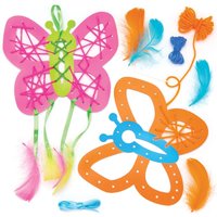 Traumfänger-Bastelsets Schmetterlinge (pro Set 4) Bastelsets