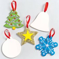 Keramik-Anhänger Weihnachten (pro Set 5) Bastelaktivitäten zu Weihnachten