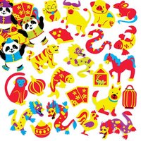 Moosgummi-Aufkleber Chinesisches Neujahrsfest (pro Set 120) Chinesisches Neujahr