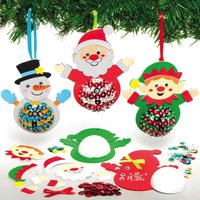 Bastelset Weihnachtsfreunde mit Pailletten (pro Set 3) Bastelaktivitäten zu Weihnachten