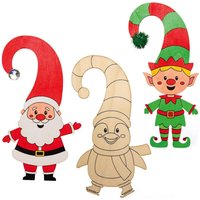 Holztürhänger zum Ausmalen Weihnachten (pro Set 5) Bastelaktivitäten zu Weihnachten