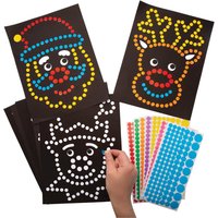 Weihnachtliche Kunst mit Klebepunkte (pro Set 8) Bastelaktivitäten zu Weihnachten