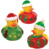 Weihnachtselfen-Gummienten (pro Set 6) Weihnachtsspielzeug