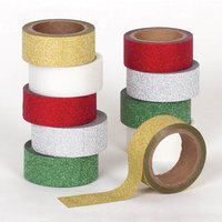Glitzer-Klebeband Weihnachten (pro Set 10) Bastelbedarf zu Weihnachten