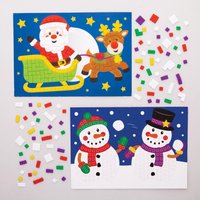 Mosaik-Bastelsets Weihnachten (pro Set 4) Bastelaktivitäten zu Weihnachten